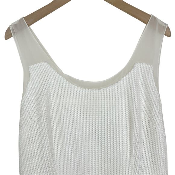 Rag & Bone Sleeveless Knit Dana Mini Dress in White Size 8 - Picture 3 of 5